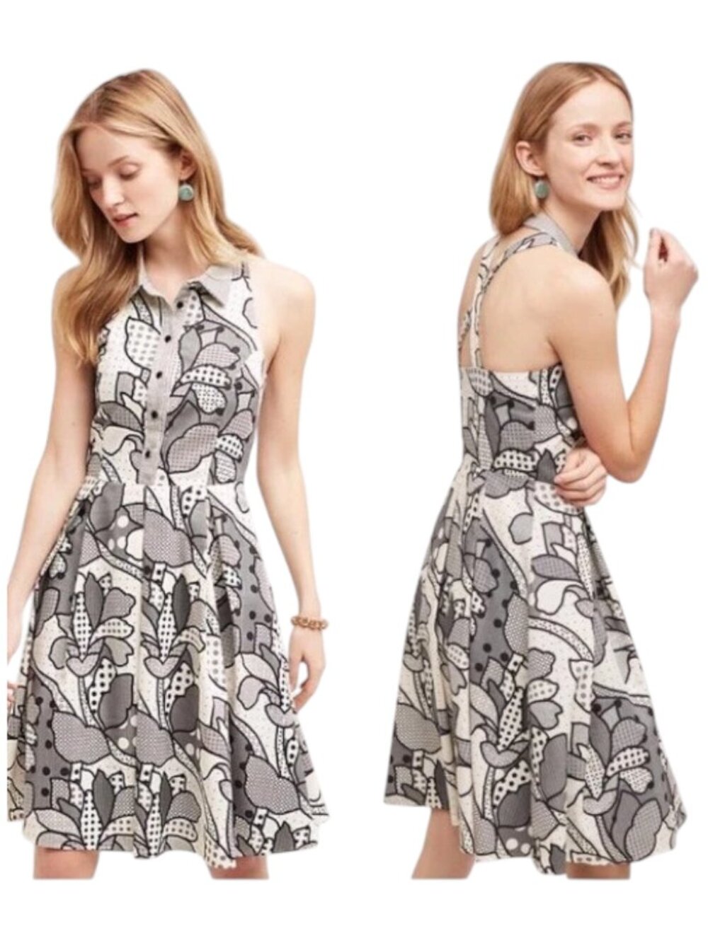 EVA FRANCO Florie Open-Back Halter Dress | 12